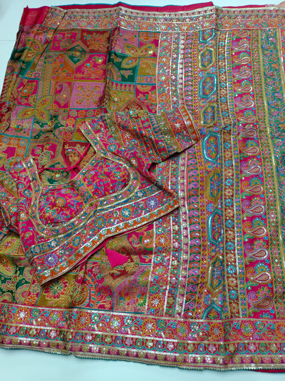 FANCY RAJWADI SAREE WITH READY BLOUSE