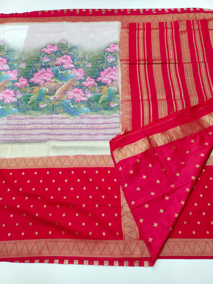 2D PRINTED CREPE SILK SAREE