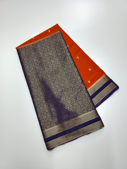 2D SEMI CREPE SILK SAREE