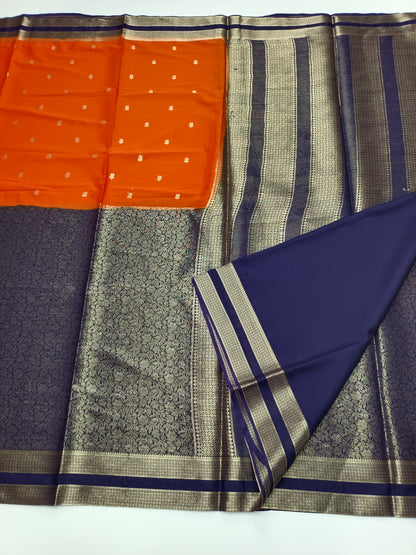 2D SEMI CREPE SILK SAREE