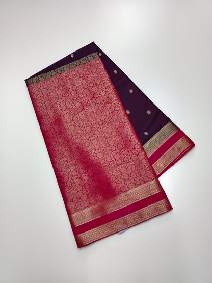 2D SEMI CREPE SILK SAREE