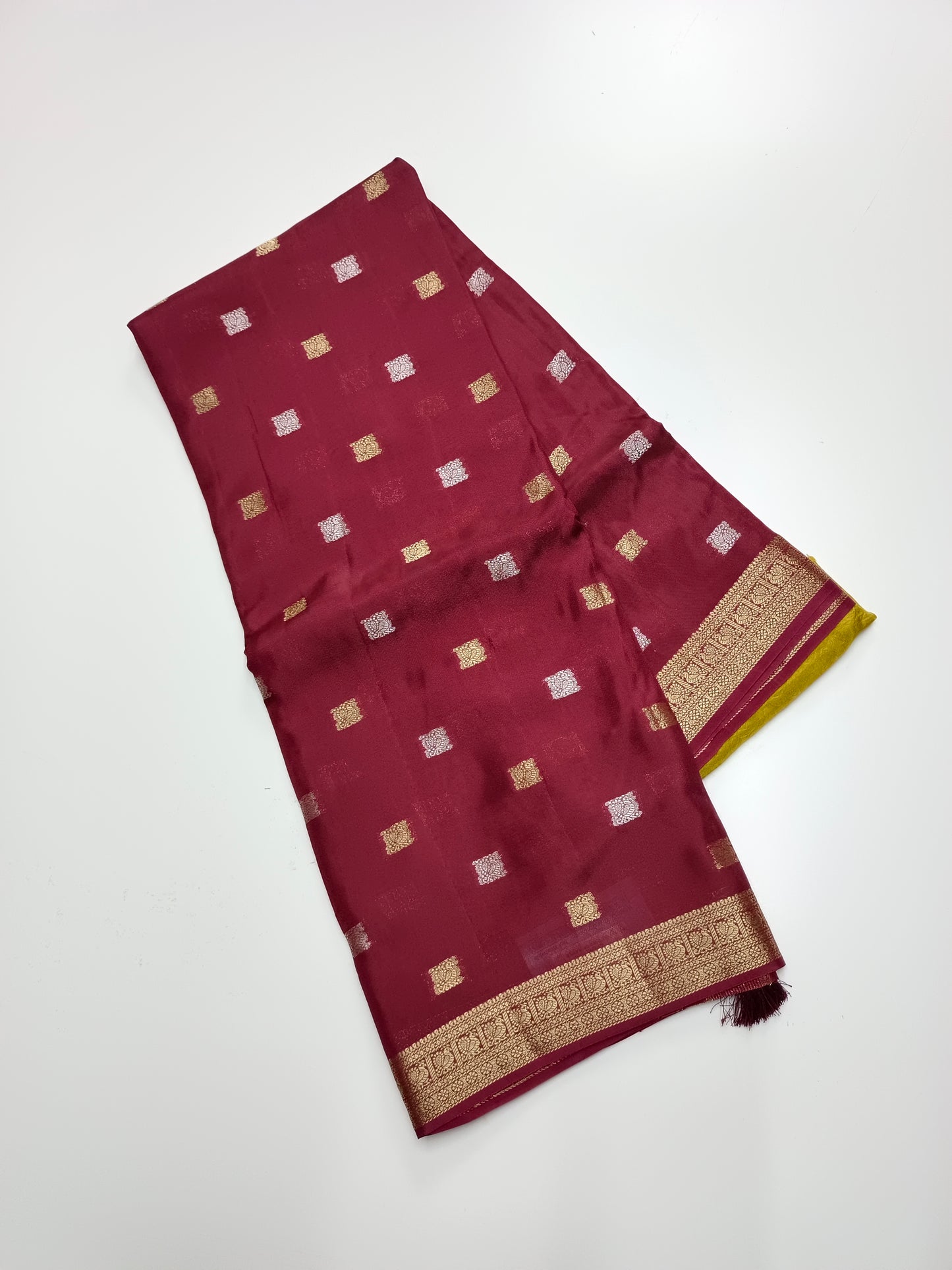 FANCY SEMI KSIC CREPE SAREE