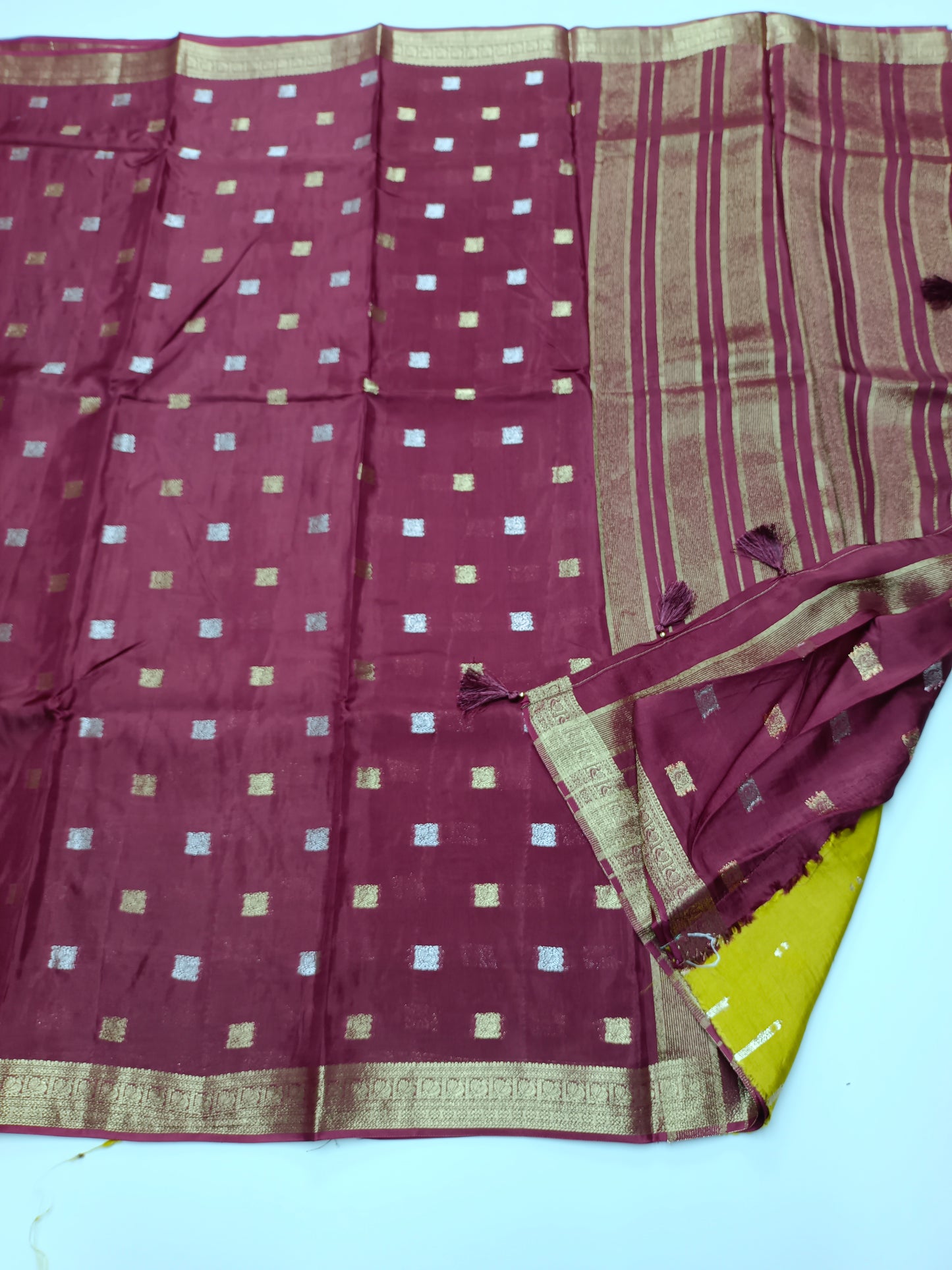 FANCY SEMI KSIC CREPE SAREE
