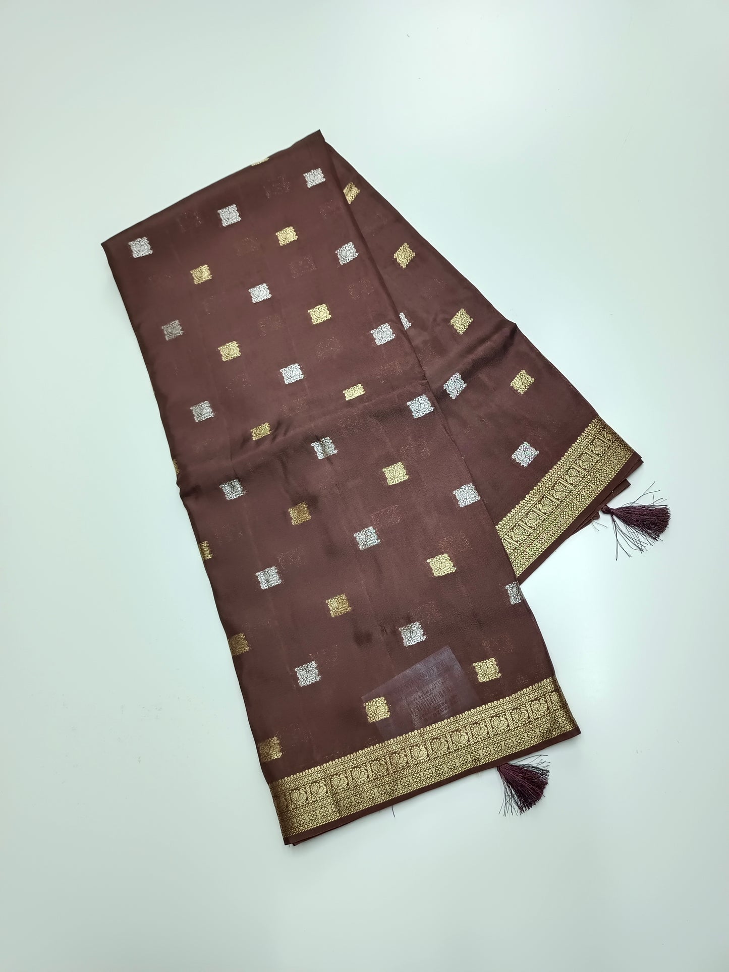 FANCY SEMI KSIC CREPE SAREE