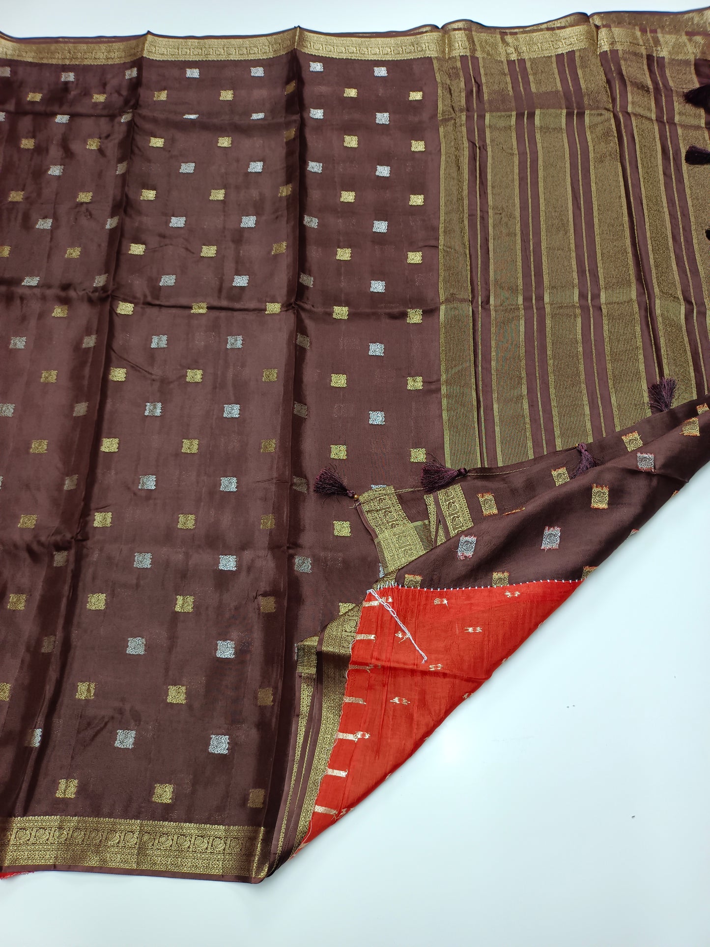 FANCY SEMI KSIC CREPE SAREE