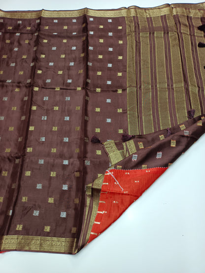 FANCY SEMI KSIC CREPE SAREE