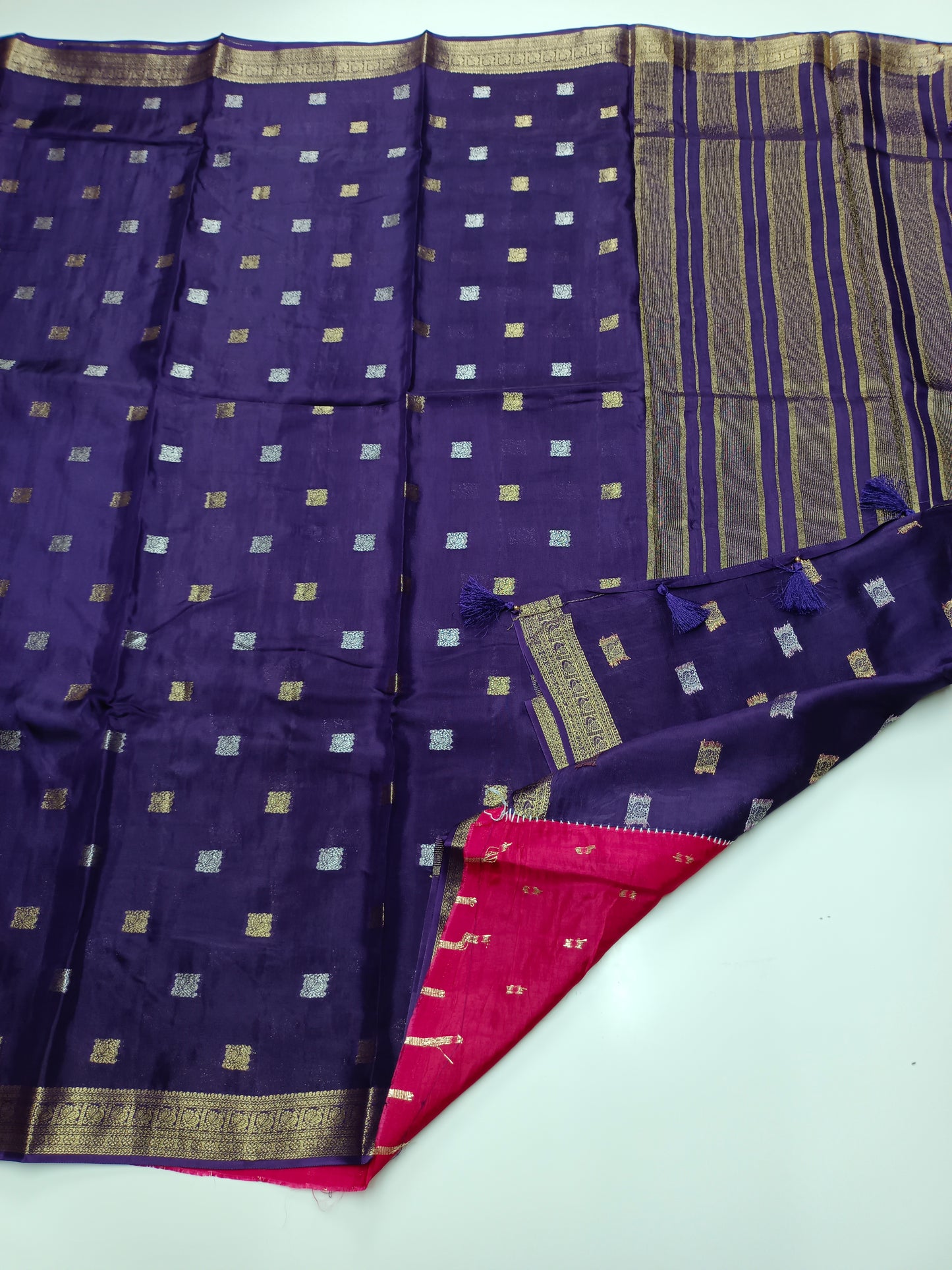 FANCY SEMI KSIC CREPE SAREE