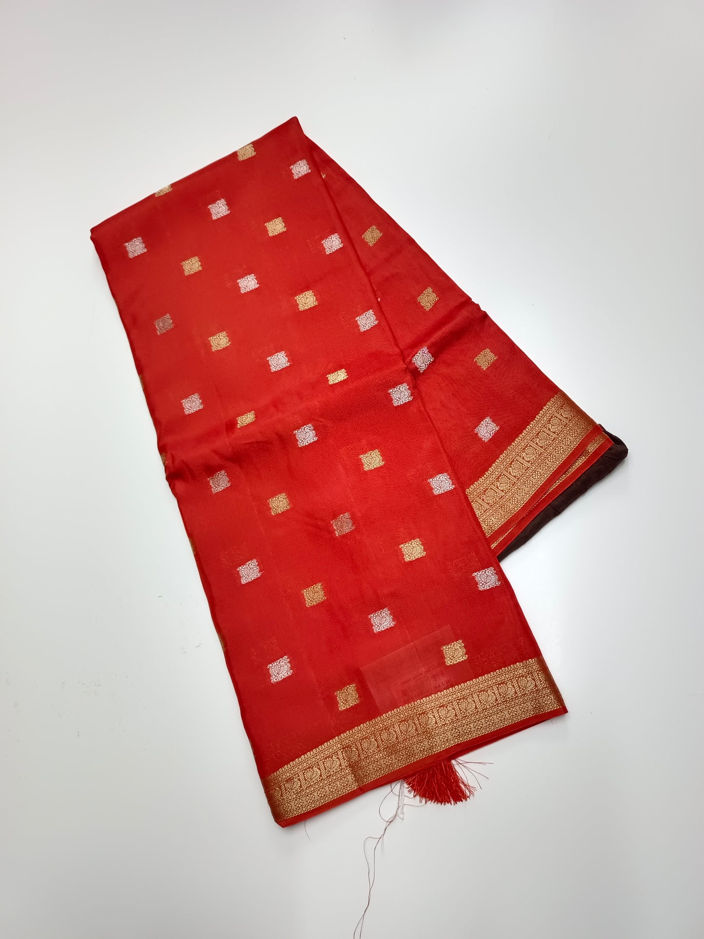 FANCY SEMI KSIC CREPE SAREE