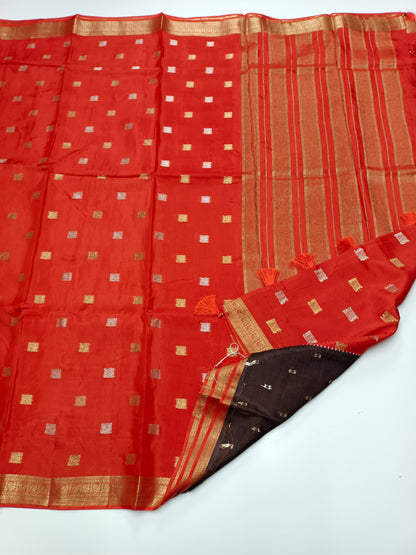 FANCY SEMI KSIC CREPE SAREE