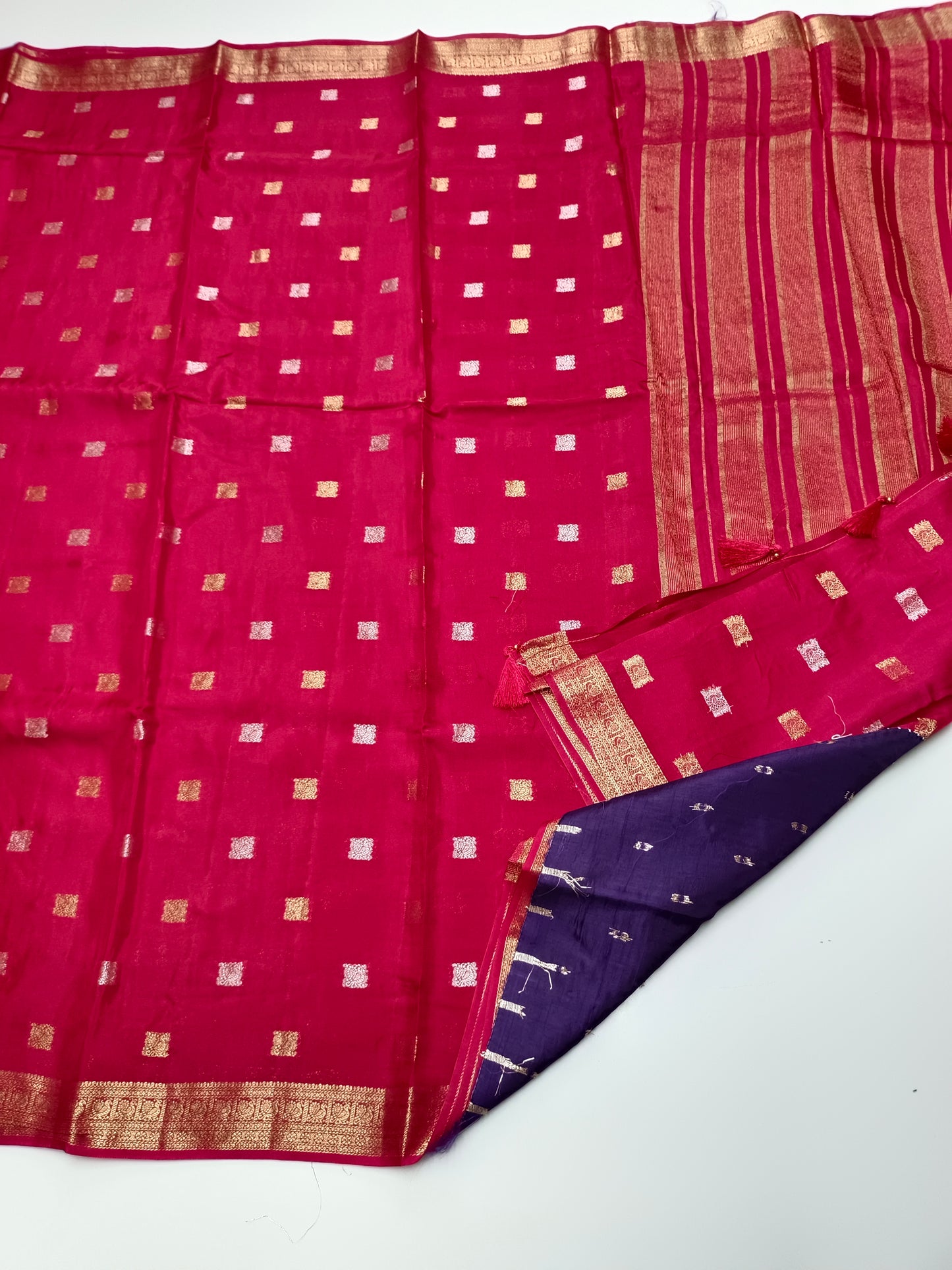 FANCY SEMI KSIC CREPE SAREE