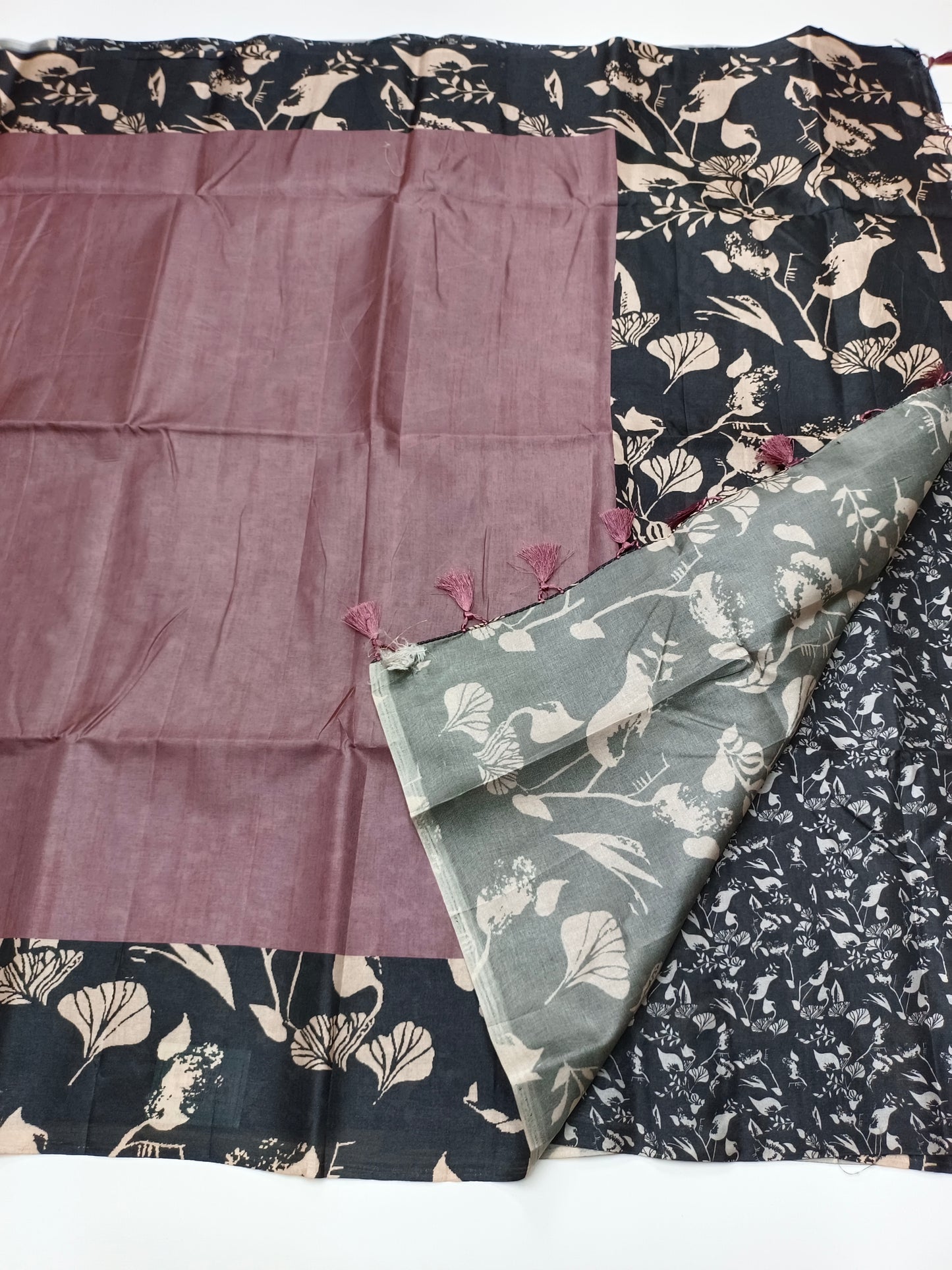 FANCY TUSSER SILK SAREE