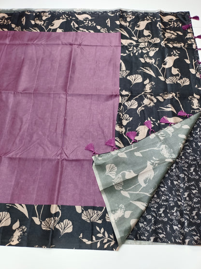FANCY TUSSER SILK SAREE