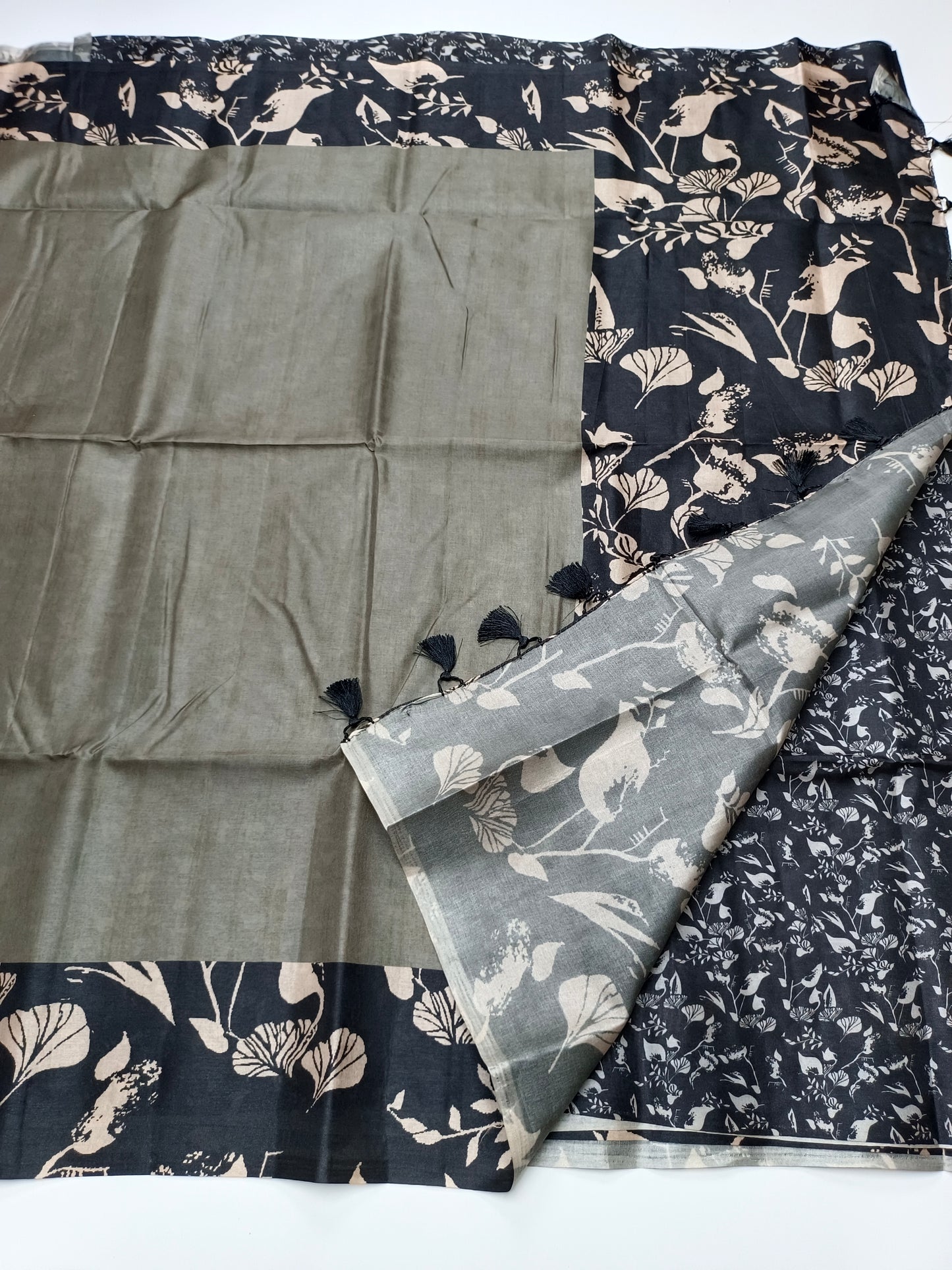 FANCY TUSSER SILK SAREE