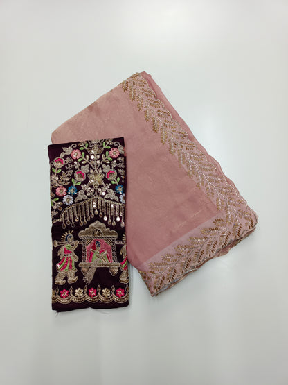 FANCY WORK SAREE