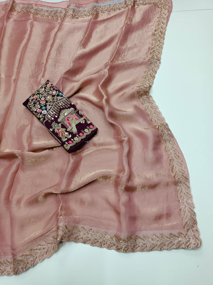 FANCY WORK SAREE