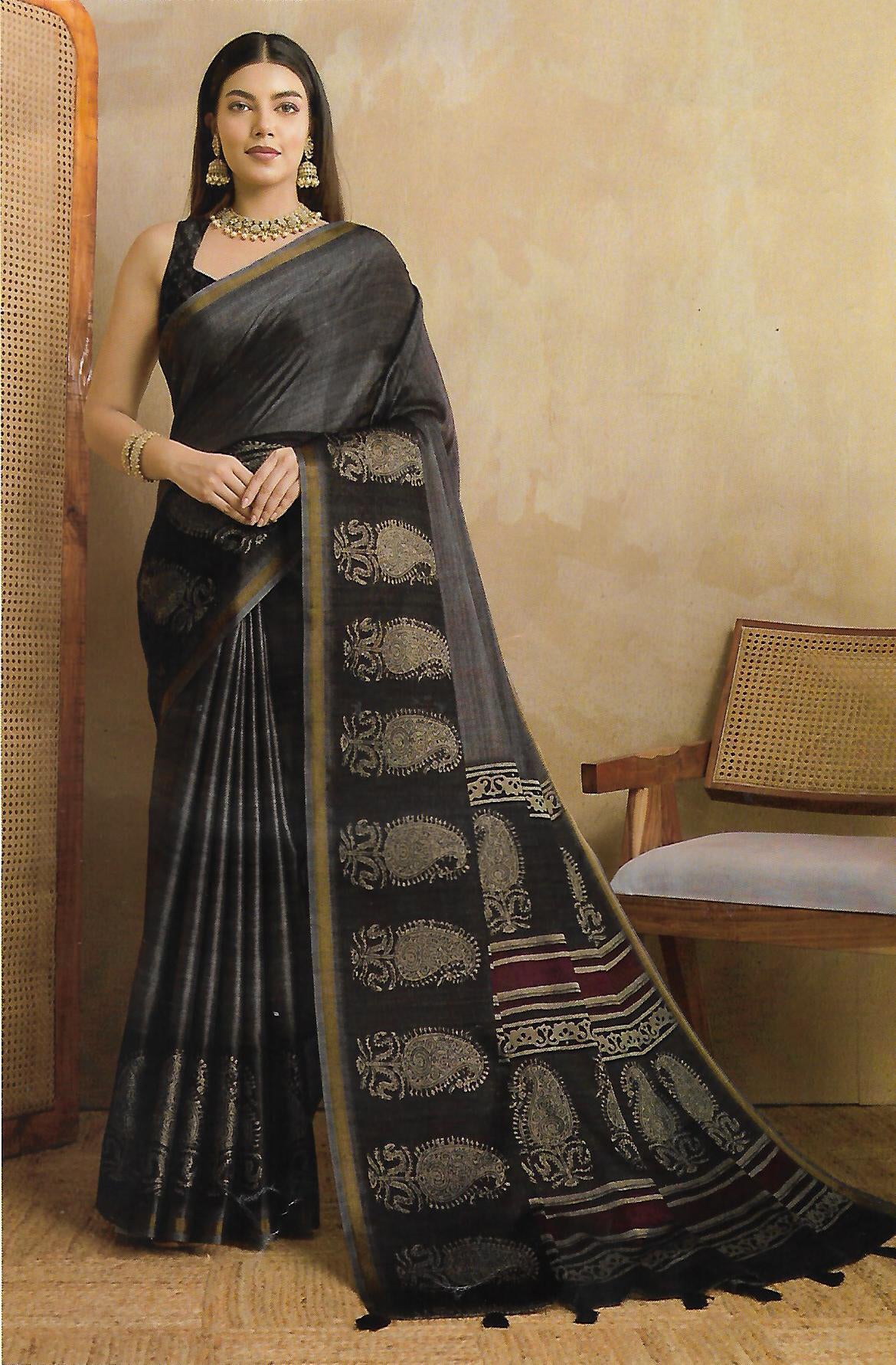 FANCY LENIN SAREE