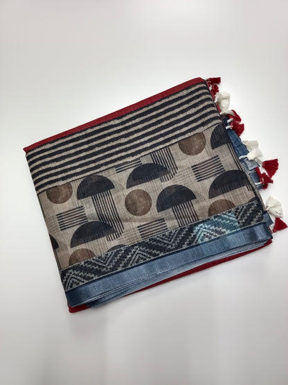 FANCY LENIN SAREE
