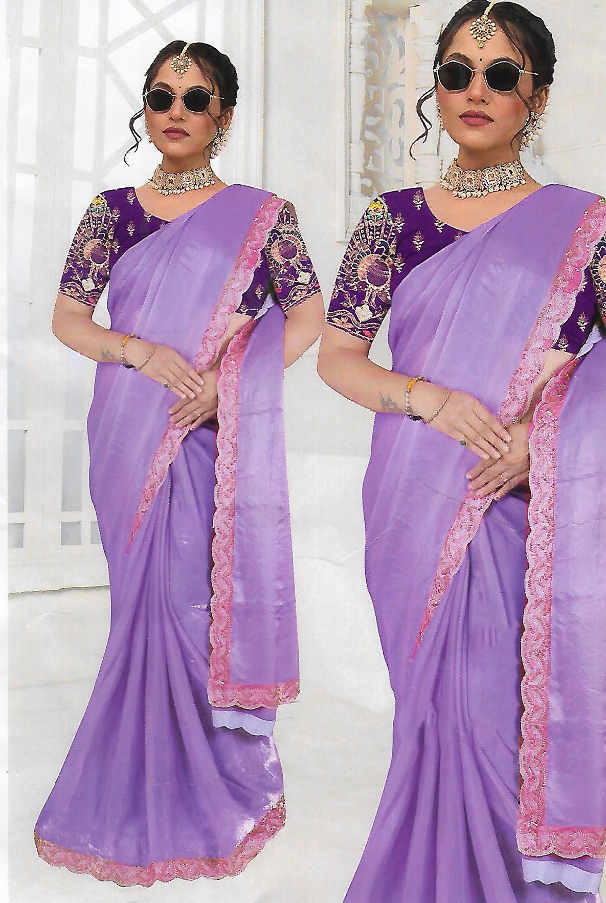 FANCY ORGANZA WORK SAREE