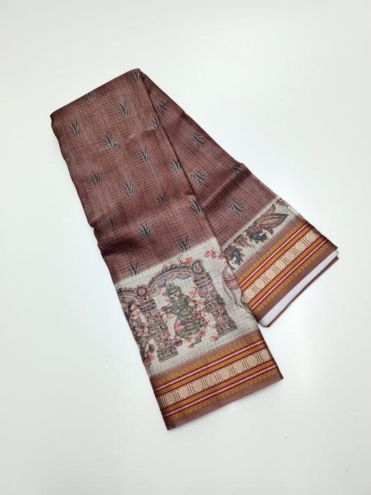 FANCY LINEN SAREE
