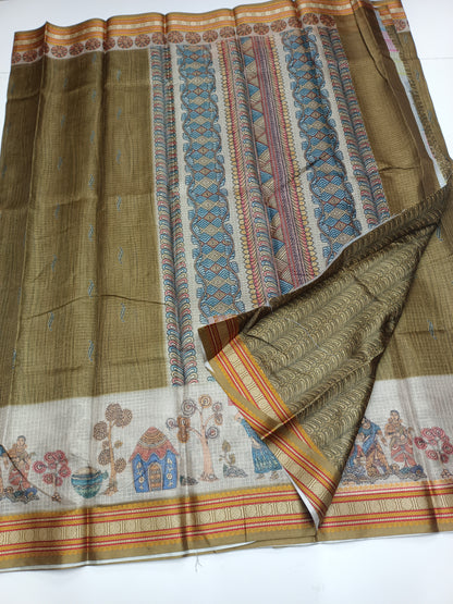 FANCY LINEN SAREE