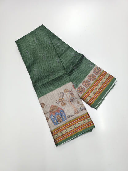 FANCY LINEN SAREE