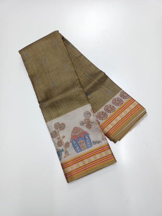 FANCY LINEN SAREE