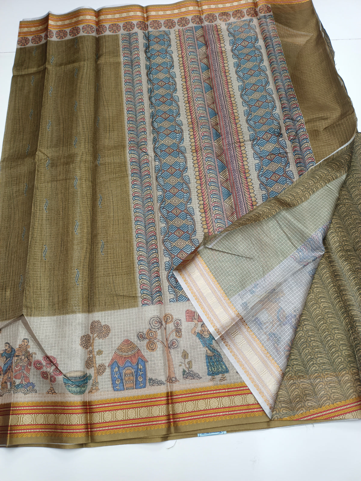 FANCY LINEN SAREE