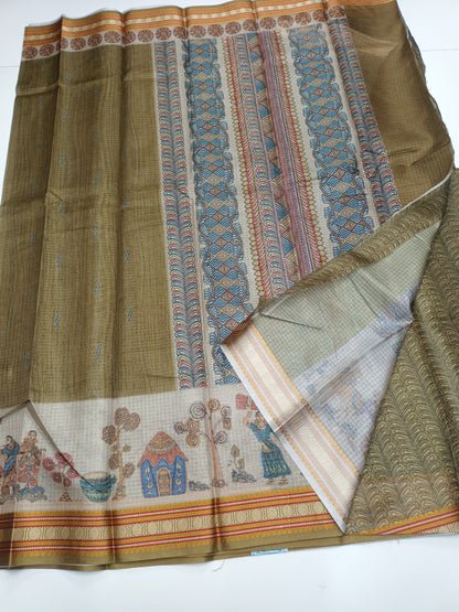 FANCY LINEN SAREE