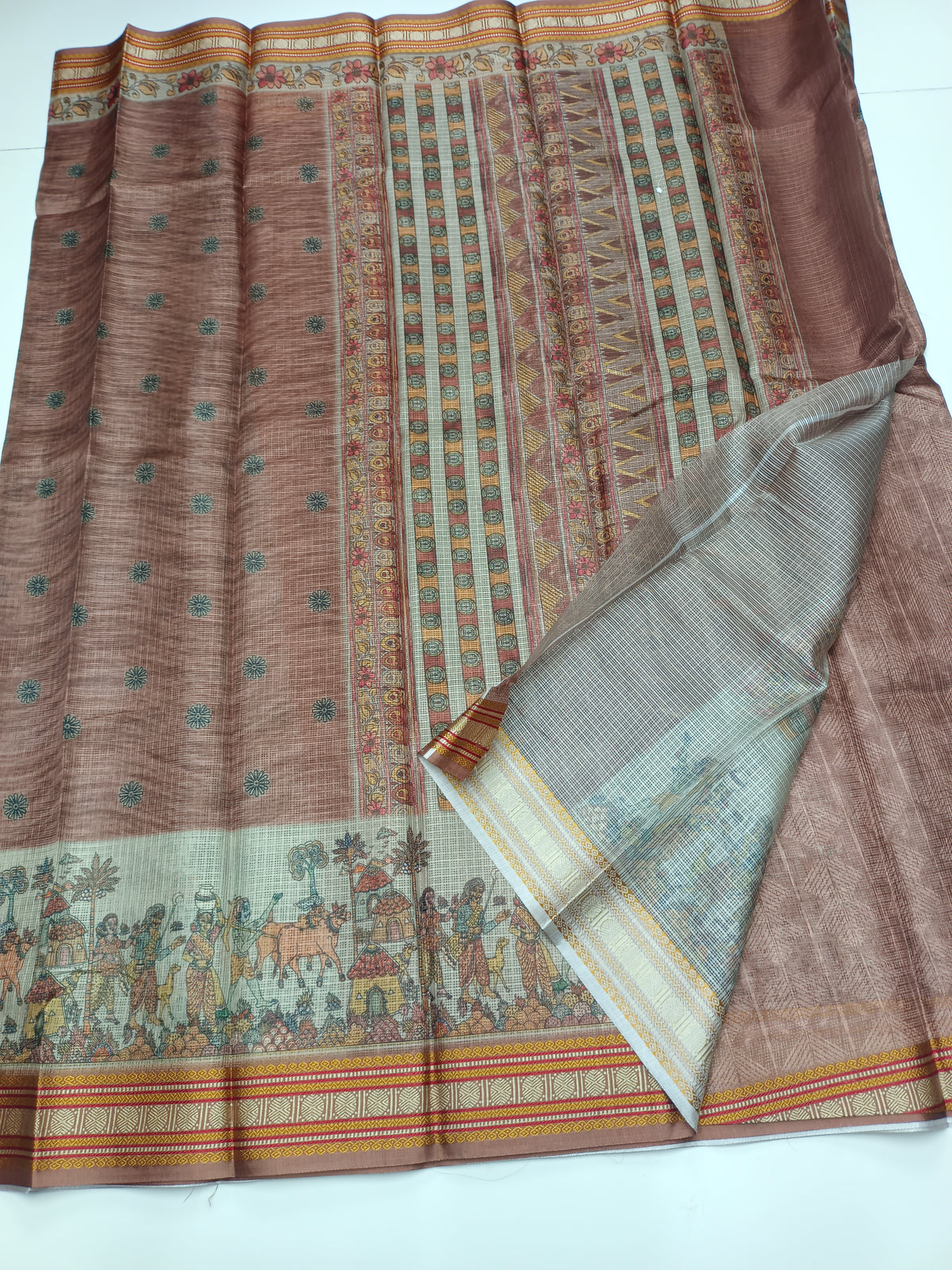 FANCY LINEN SAREE