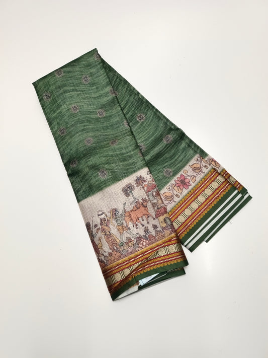 FANCY LINEN SAREE