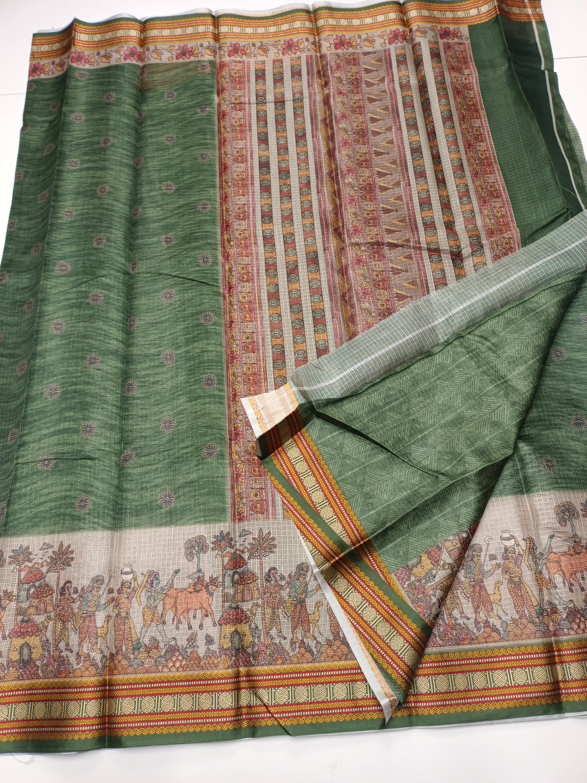 FANCY LINEN SAREE