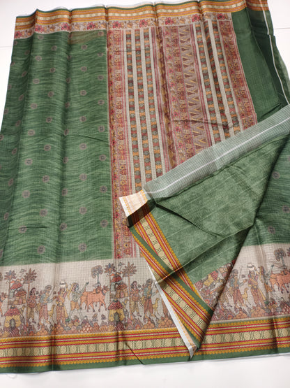 FANCY LINEN SAREE