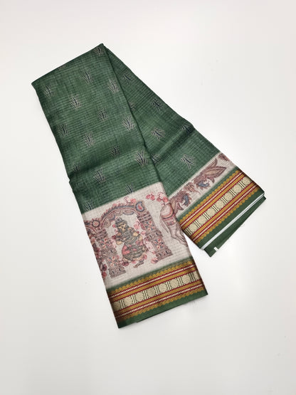 FANCY LINEN SAREE