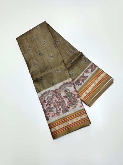 FANCY LINEN SAREE