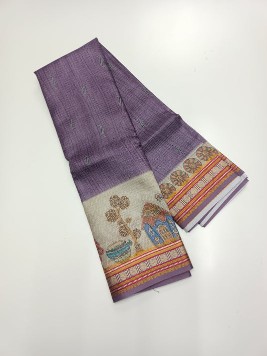 FANCY LINEN SAREE