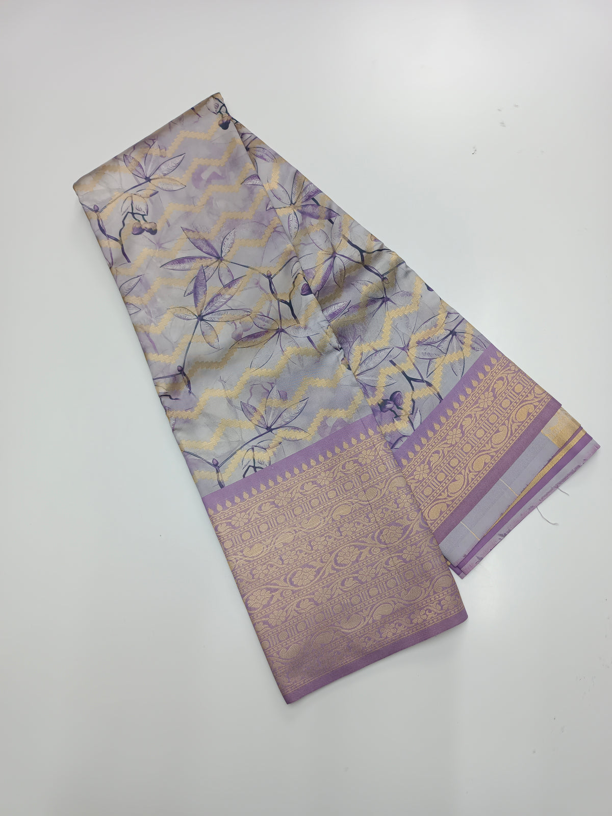 FANCY PRINTED RAW SILK SAREE