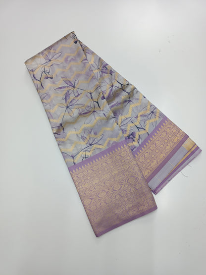 FANCY PRINTED RAW SILK SAREE