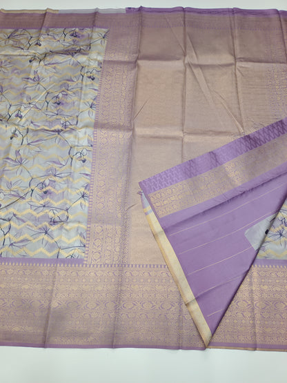 FANCY PRINTED RAW SILK SAREE
