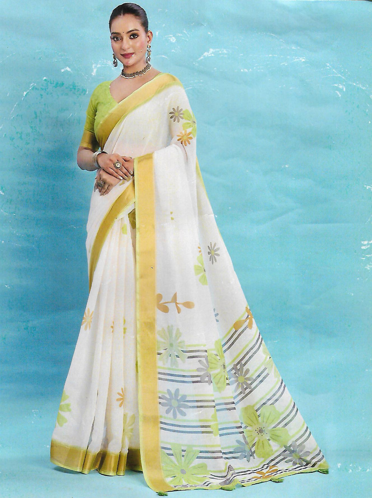 FANCY LENIN SAREE