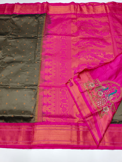9 YARD ART SILK SAREE