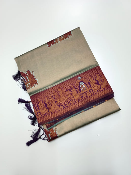 FANCY RAW SILK  SAREE