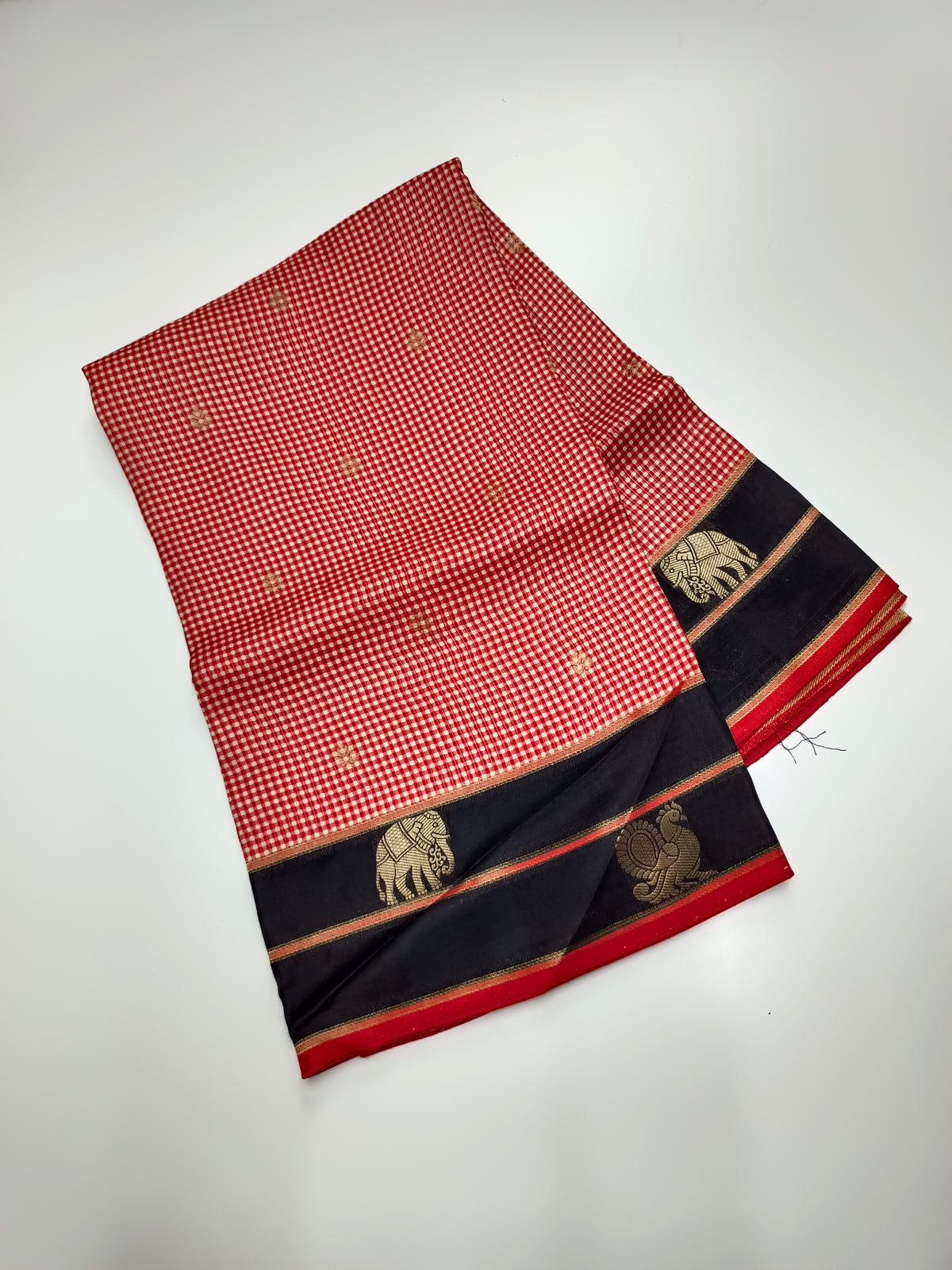 FANCY KANCHIVARAM CHEQUES SAREE