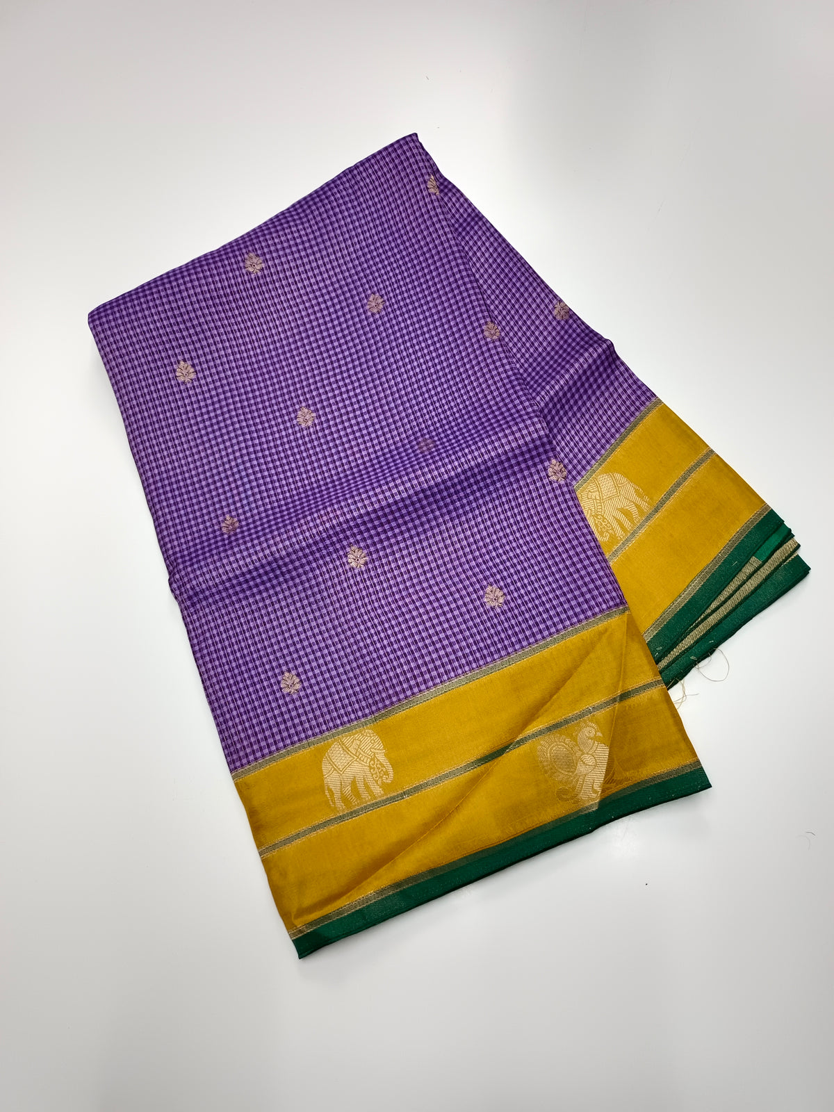 FANCY KANCHIVARAM CHEQUES SAREE