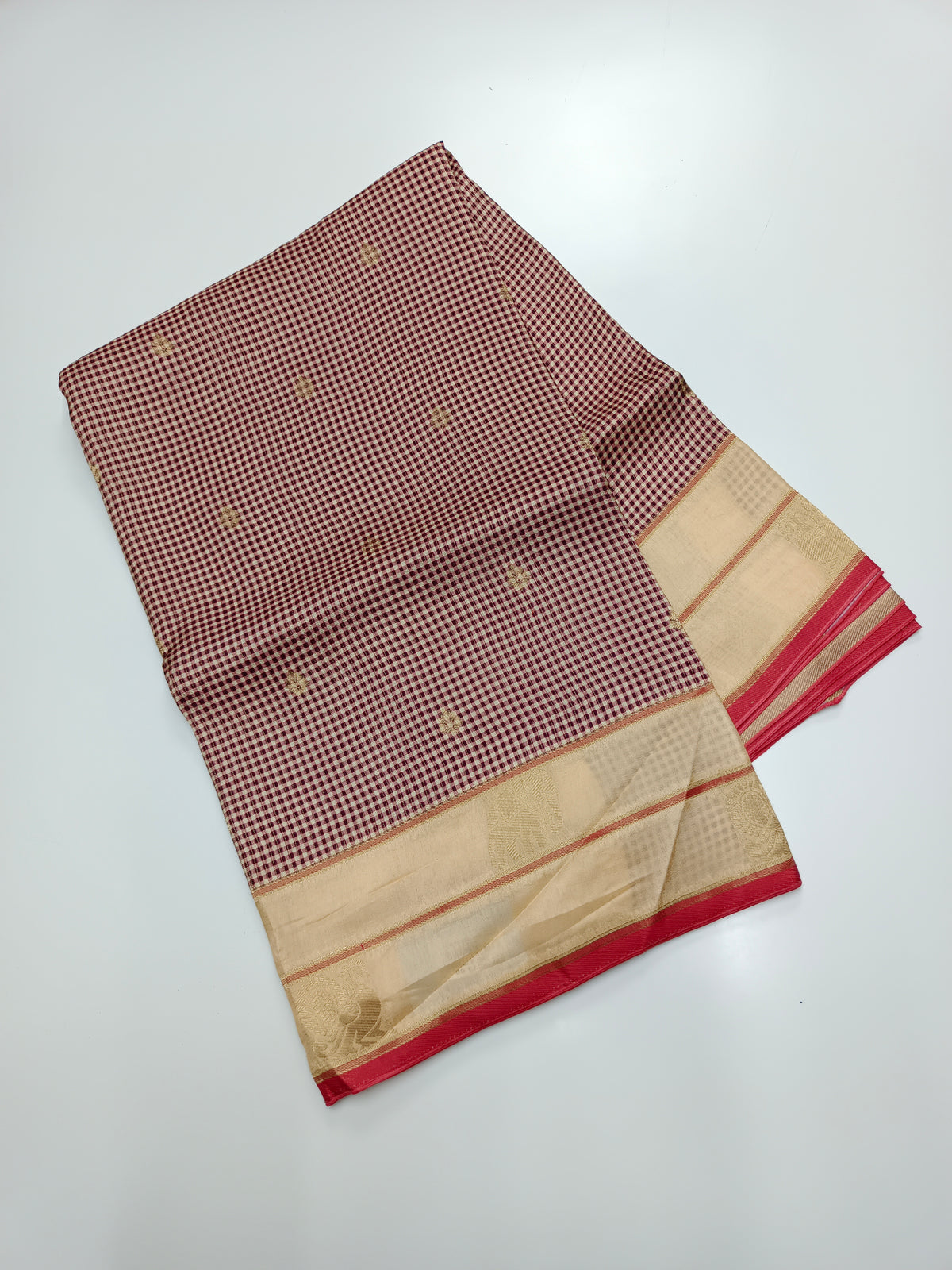 FANCY KANCHIVARAM CHEQUES SAREE