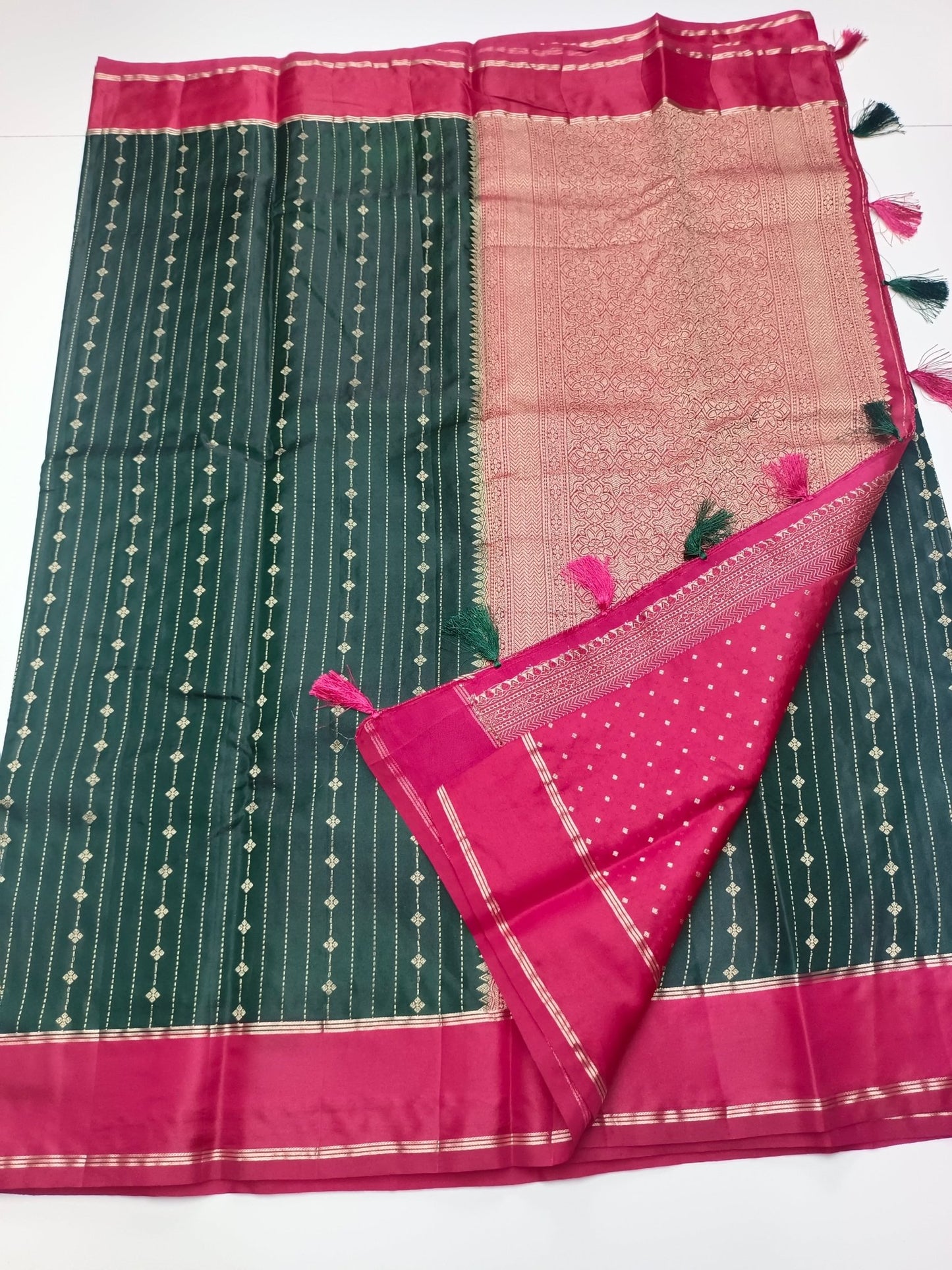 FANCY TUSSER SILK SAREE - B S CHANNABASAPPA & SONS