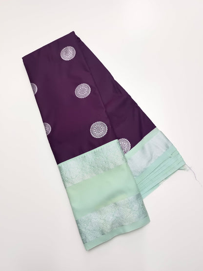 KANCHIPURAM SEMI SILK SAREE - B S CHANNABASAPPA & SONS
