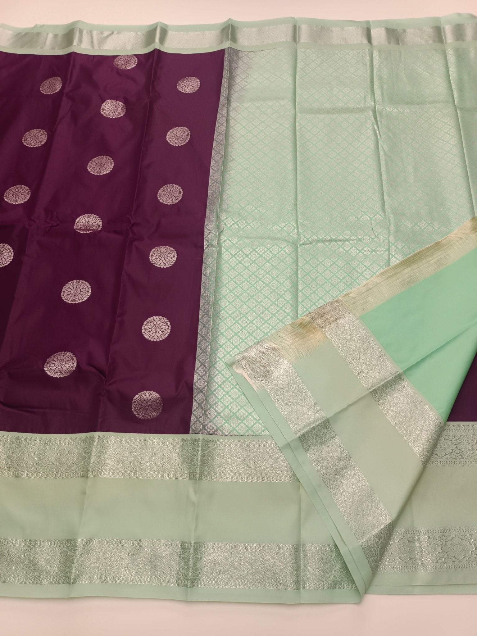 KANCHIPURAM SEMI SILK SAREE - B S CHANNABASAPPA & SONS