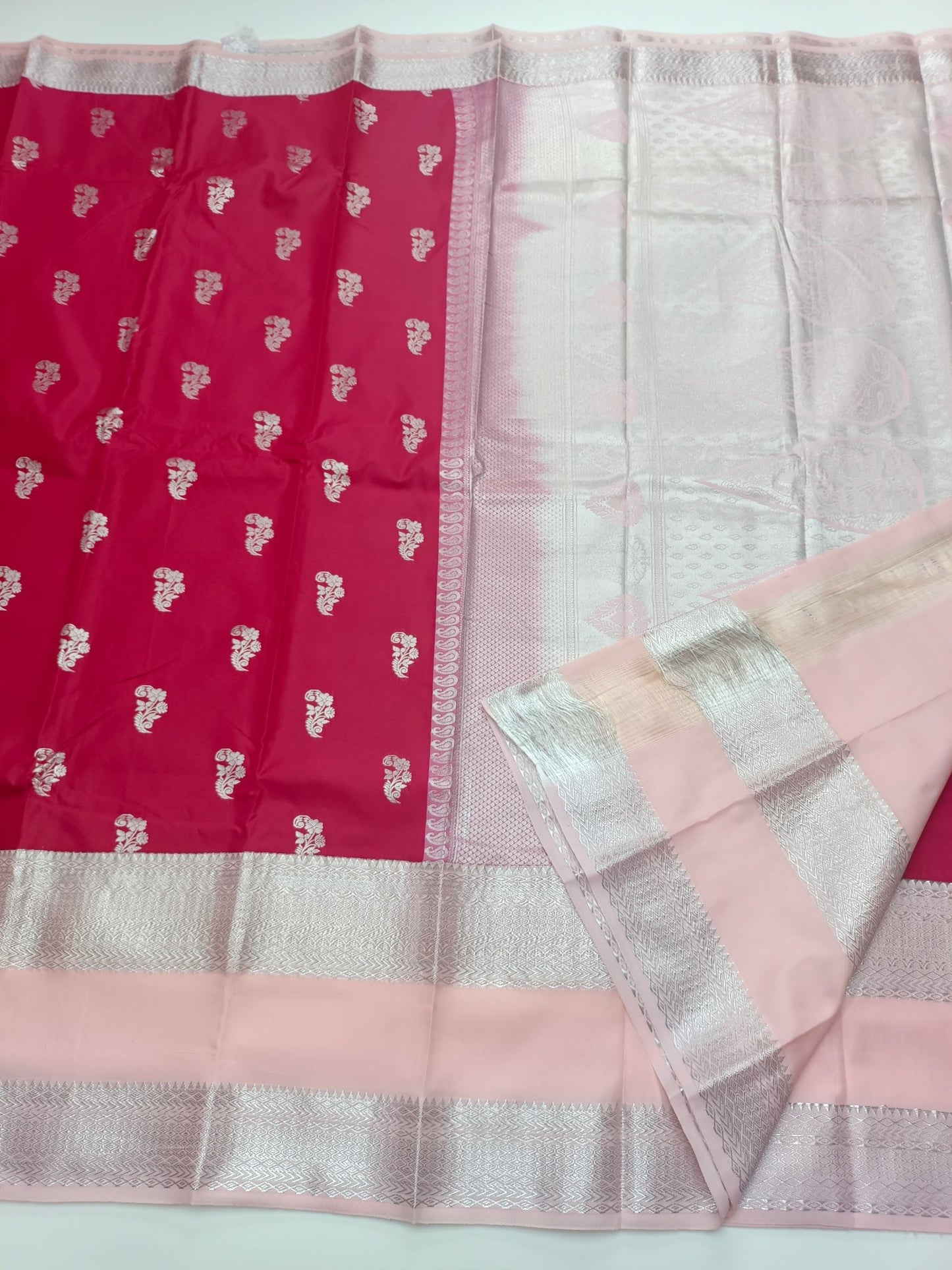 KANCHIPURAM SEMI SILK SAREE - B S CHANNABASAPPA & SONS