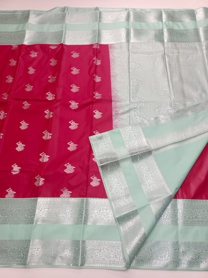 KANCHIPURAM SEMI SILK SAREE - B S CHANNABASAPPA & SONS