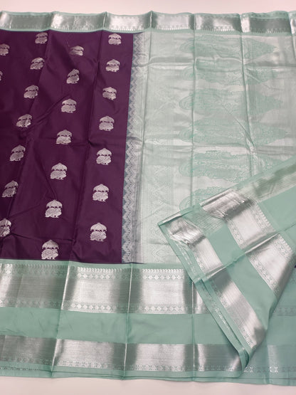 KANCHIPURAM SEMI SILK SAREE - B S CHANNABASAPPA & SONS